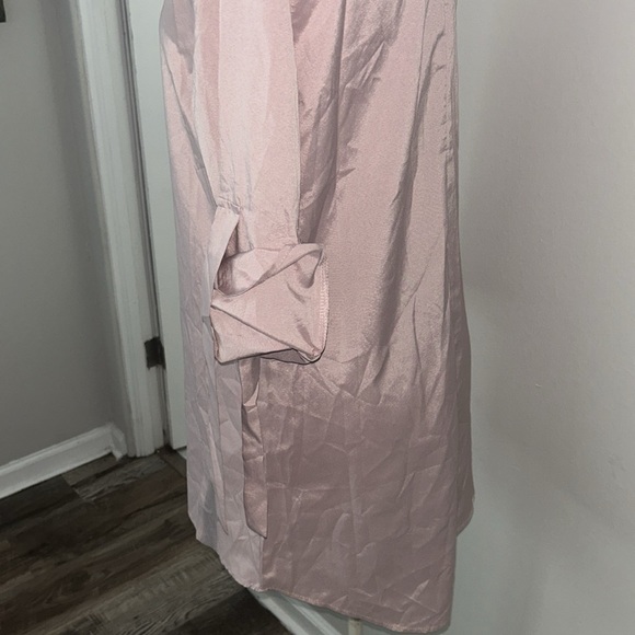 COS Asymmetric Drape Pink Knee Length Cotton Top Blouse - Picture 4 of 5